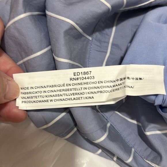 EVIDNT Asymmetrical Mini Skirt, Sky Stripe, XS NWT - Picture 11 of 12